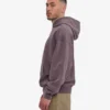 Sweat à capuche oversize bio - violet délavé