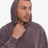Sweat à capuche oversize bio - violet délavé
