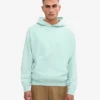 Sweat à capuche oversize en coton bio - Aqua clair