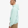 Sweat à capuche oversize en coton bio - Aqua clair