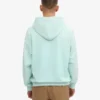 Sweat à capuche oversize en coton bio - Aqua clair