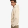 Sweat à capuche oversize en coton bio avec fermeture éclair - Blanc ivoire