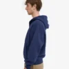 Sweat à capuche oversize en coton bio avec fermeture éclair - Bleu marine
