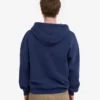 Sweat à capuche oversize en coton bio avec fermeture éclair - Bleu marine