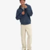 Sweat à capuche oversize en coton bio avec fermeture éclair - Bleu pétrole