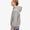 Sweat à capuche oversize en coton bio avec fermeture éclair - Gris chiné