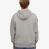 Sweat à capuche oversize en coton bio avec fermeture éclair - Gris chiné