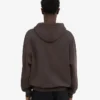 Sweat à capuche oversize en coton bio avec fermeture éclair - Marron café