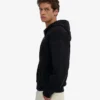 Sweat à capuche oversize en coton bio avec fermeture éclair - Noir intense