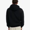 Sweat à capuche oversize en coton bio avec fermeture éclair - Noir intense