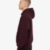 Sweat à capuche oversize en coton bio avec fermeture éclair - Rouge sang de bœuf