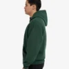 Sweat à capuche oversize en coton bio avec fermeture éclair - Vert émeraude
