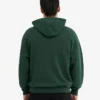 Sweat à capuche oversize en coton bio avec fermeture éclair - Vert émeraude