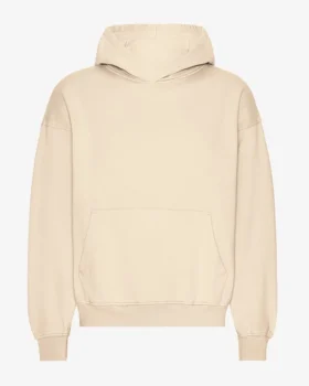 Sweat à capuche oversize en coton bio - Blanc ivoire