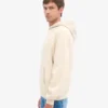 Sweat à capuche oversize en coton bio - Blanc ivoire