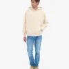 Sweat à capuche oversize en coton bio - Blanc ivoire
