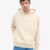 Sweat à capuche oversize en coton bio - Blanc ivoire