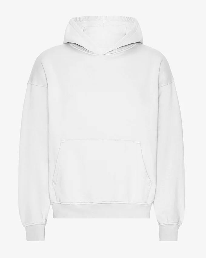 Sweat à capuche oversize en coton bio - Blanc optique