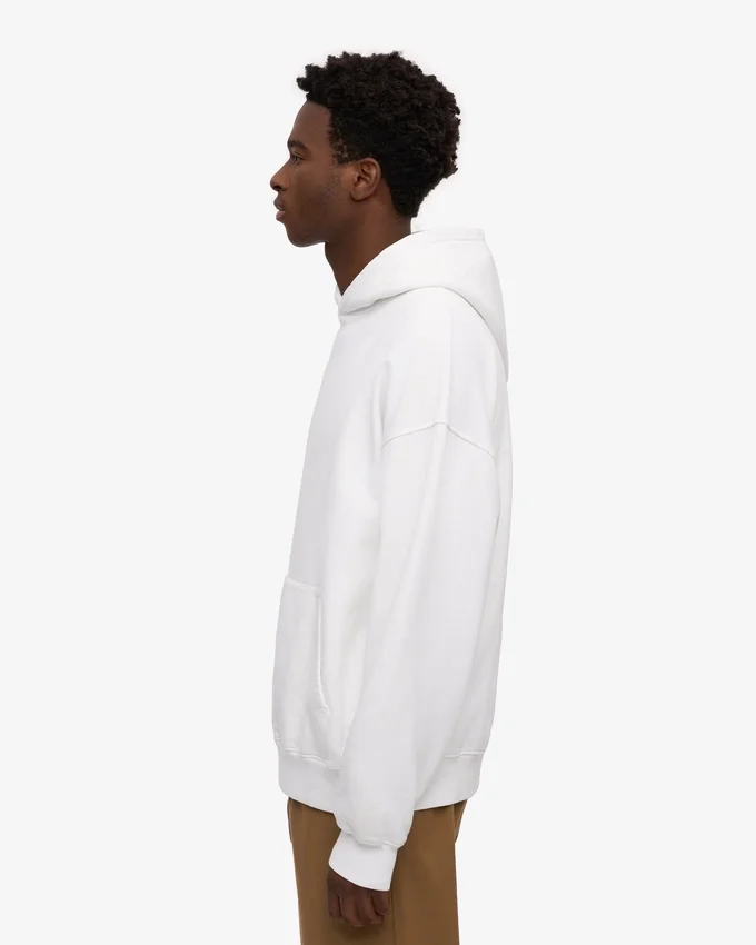 Sweat à capuche oversize en coton bio - Blanc optique