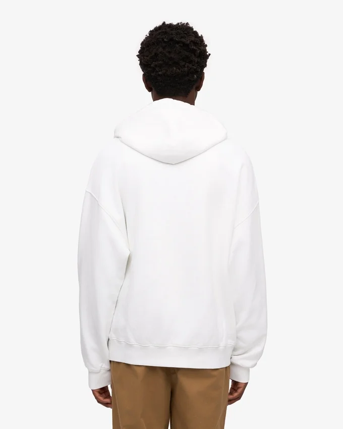 Sweat à capuche oversize en coton bio - Blanc optique