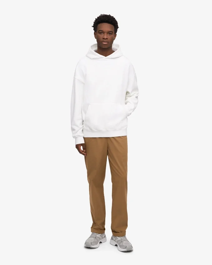 Sweat à capuche oversize en coton bio - Blanc optique