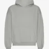 Sweat à capuche oversize en coton bio - Bleu acier