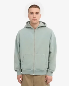 Sweat à capuche oversize en coton bio – Bleu acier