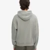 Sweat à capuche oversize en coton bio - Bleu acier