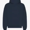 Sweat à capuche oversize en coton bio - Bleu marine