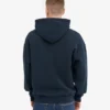 Sweat à capuche oversize en coton bio - Bleu marine