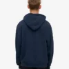 Sweat à capuche oversize en coton bio - Bleu marine