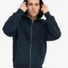 Sweat à capuche oversize en coton bio - Bleu marine