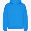 Sweat à capuche oversize en coton bio - Bleu Pacifique