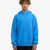 Sweat à capuche oversize en coton bio - Bleu Pacifique