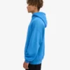 Sweat à capuche oversize en coton bio - Bleu Pacifique