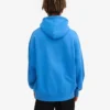 Sweat à capuche oversize en coton bio - Bleu Pacifique