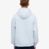 Sweat à capuche oversize en coton bio - Bleu polaire