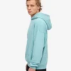 Sweat à capuche oversize en coton bio - Bleu sarcelle