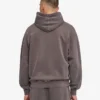 Sweat à capuche oversize en coton bio - Boue délavée