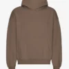 Sweat à capuche oversize en coton bio - Brun cèdre