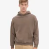 Sweat à capuche oversize en coton bio - Brun cèdre