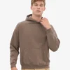 Sweat à capuche oversize en coton bio - Brun cèdre
