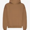 Sweat à capuche oversize en coton bio - Camel Sahara