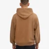 Sweat à capuche oversize en coton bio - Camel Sahara