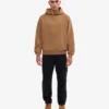 Sweat à capuche oversize en coton bio - Camel Sahara