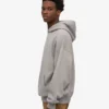 Sweat à capuche oversize en coton bio - Gris chiné