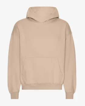 Sweat à capuche oversize en coton bio - Gris huître