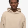 Sweat à capuche oversize en coton bio - Gris huître