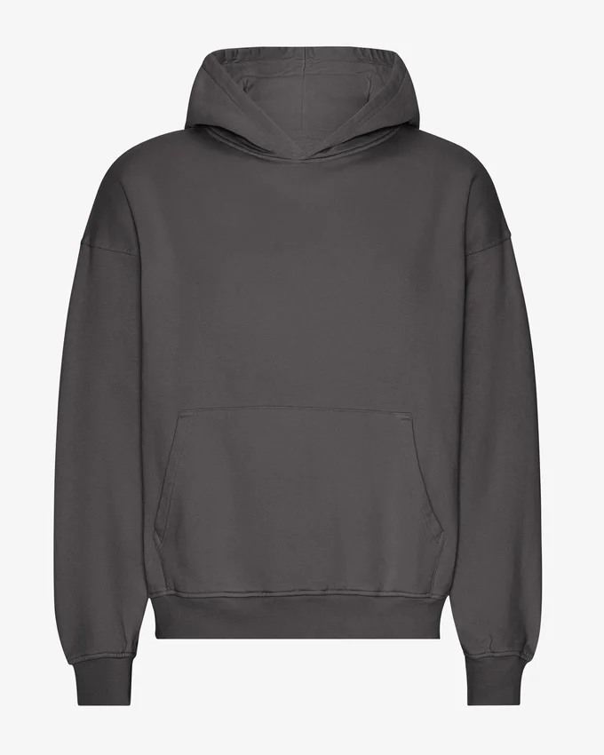 Sweat à capuche oversize en coton bio - Gris lave