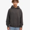 Sweat à capuche oversize en coton bio - Gris lave